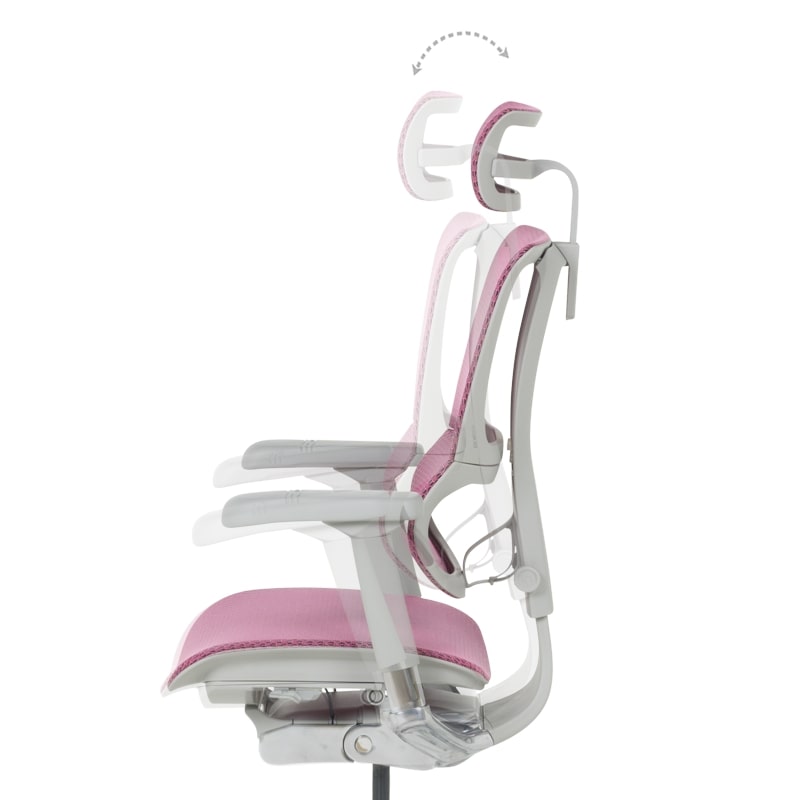 Ергономичен стол IOO Elite 2 сива рамка-розов